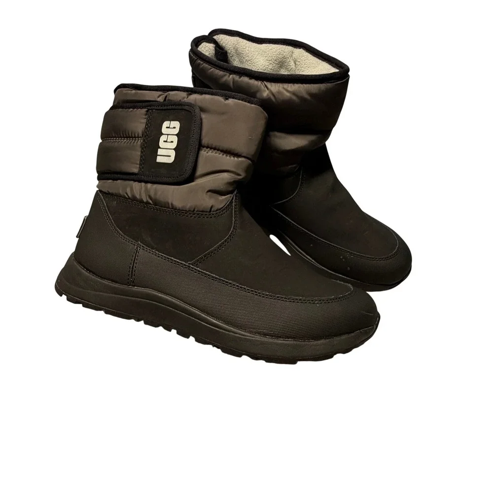 UGG Kids Toty Weather Waterproof Snow Boots Black Grey 1122371K Size 6